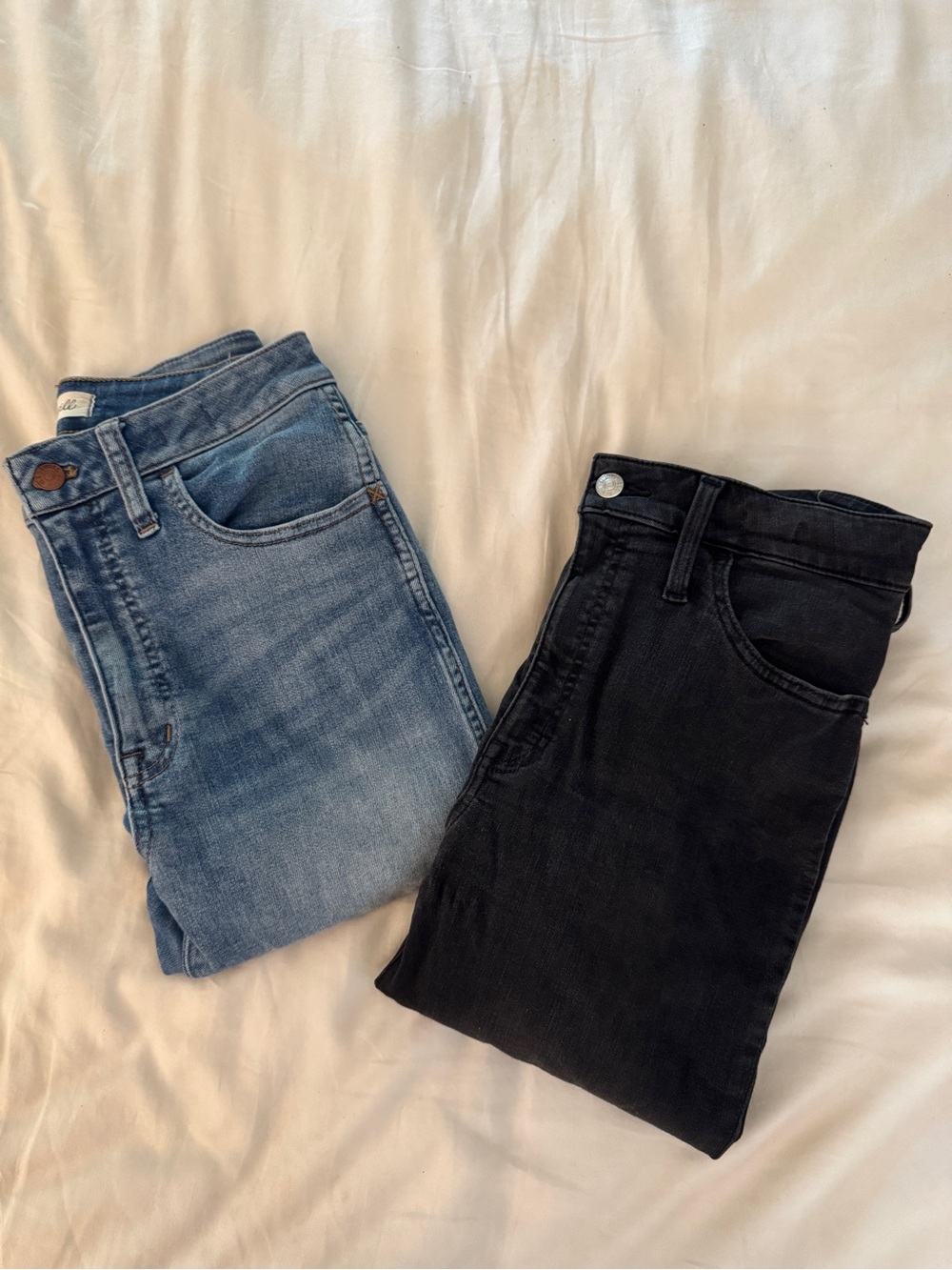 Madewell Skinny Jeans Duo - Light Blue & Black